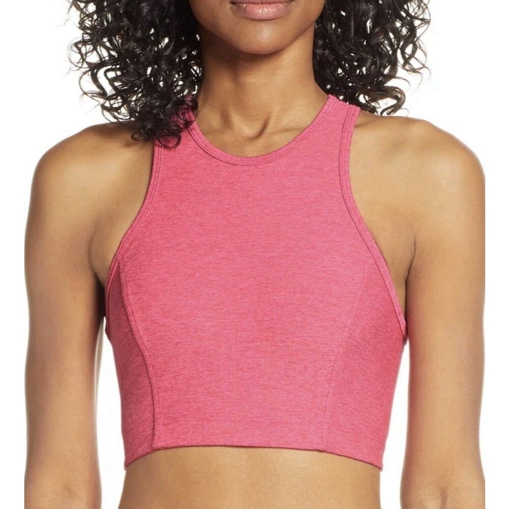 Outdoor Voices Athena Crop Top Bra XS Pink Athletic Gym Exercise Workout Yoga